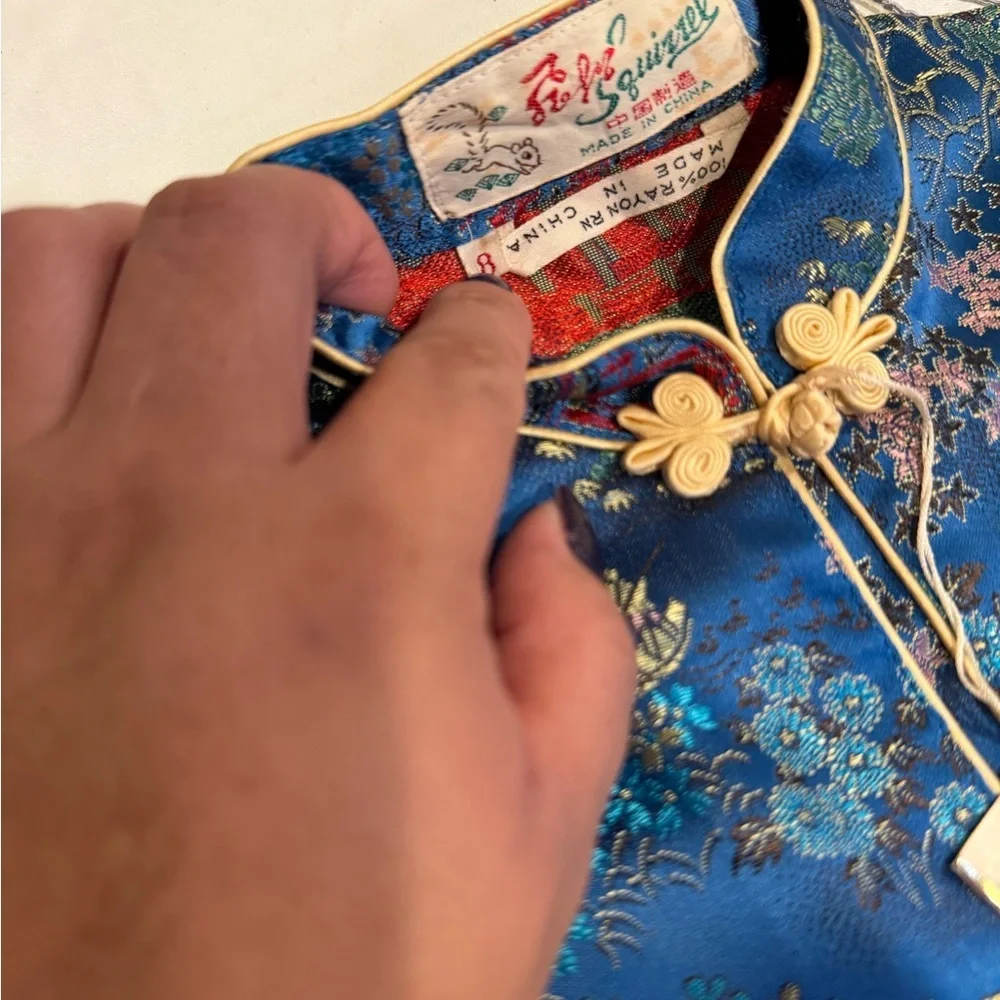 Blue Floral Kids Blouse